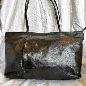 Latico Black Leather Tote Bag
